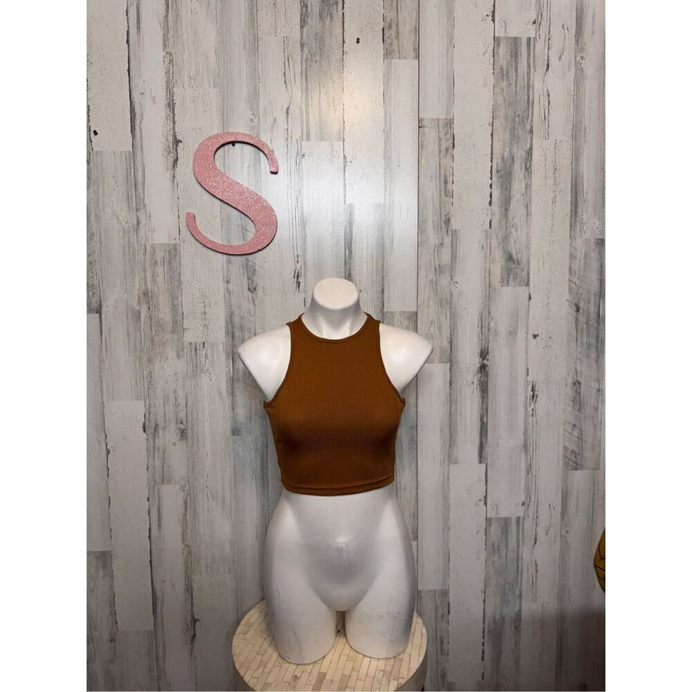 Brown crop top size small